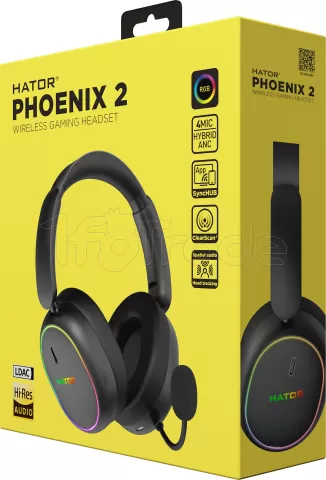 Photo de Casque Gamer sans fil Hator Phoenix 2 (Noir)