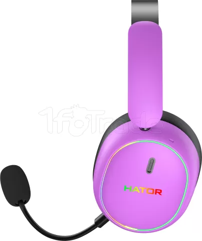 Photo de Casque Gamer sans fil Hator Phoenix 2 (Violet)