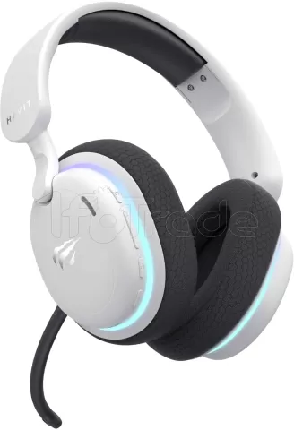 Photo de Casque Gamer sans fil Havit Fuxi H7 RGB (Blanc)