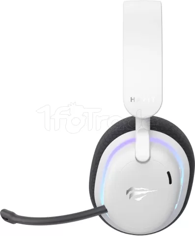 Photo de Casque Gamer sans fil Havit Fuxi H7 RGB (Blanc)