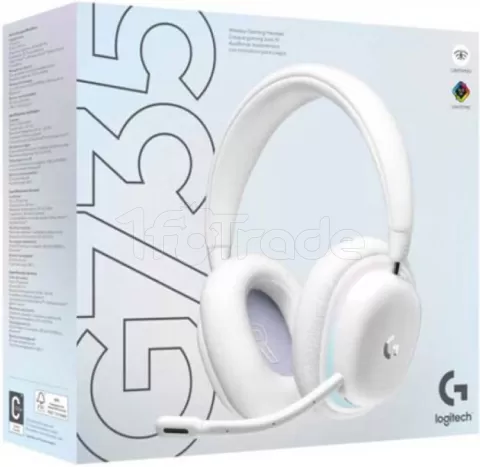 Photo de Casque Gamer sans fil Logitech G735 Aurora RGB (Blanc)