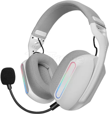 Photo de Casque Gamer sans fil Mars Gaming MHW-Pro RGB (Blanc)