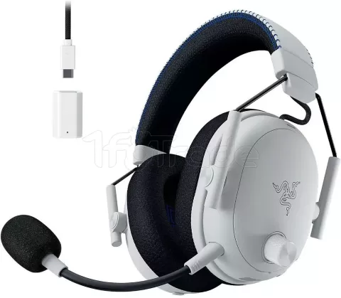 Photo de Casque Gamer sans fil Razer BlackShark V3 Pro PlayStation (Blanc)
