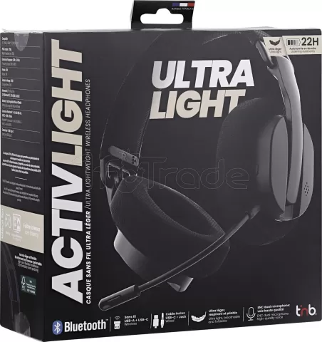 Photo de Casque Micro Bluetooth T'nB ActivLight (Noir)