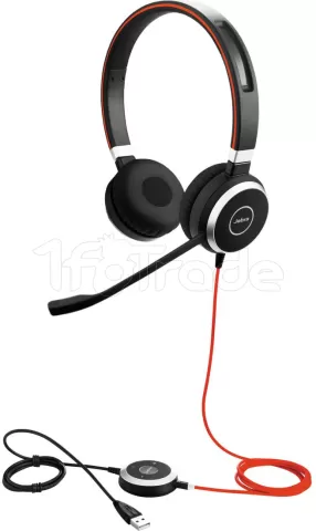 Photo de Casque Micro Jabra Evolve 40 MS Duo (Noir)