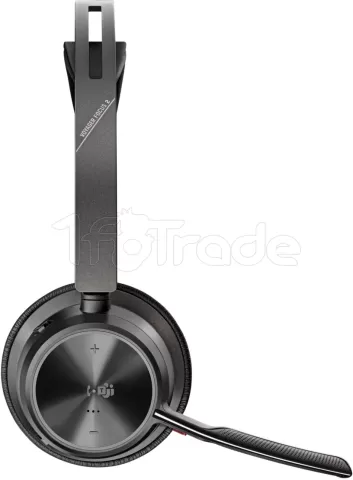 Photo de Casque Micro Plantronics Poly Voyager Focus 2 UC Microsoft (Noir)