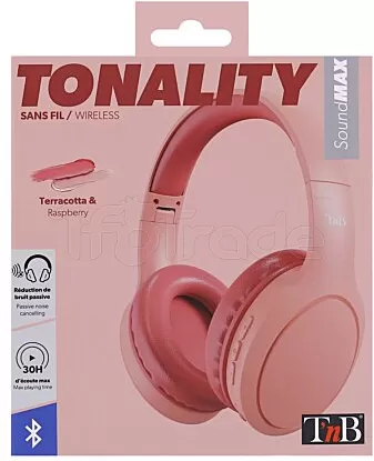 Photo de Casque Micro sans fil Bluetooth T'nB Tonality Max (Rouge)