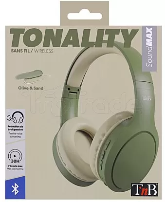 Photo de Casque Micro sans Fil Bluetooth T'nB Tonality Max (Vert)