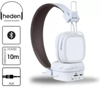 Photo de Casque Micro Sans Fil Heden Evolution Bluetooth rechargeable (Blanc)