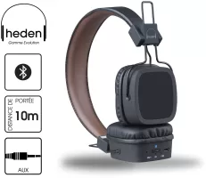 Photo de Casque Micro Sans Fil Heden Evolution  Bluetooth rechargeable (Noir)