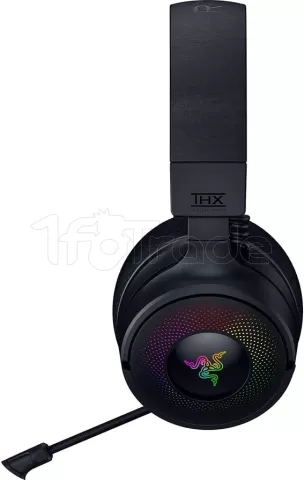Photo de Casque Micro sans fil Razer Kraken V4 Pro RGB (Noir)