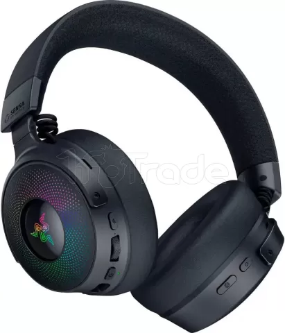 Photo de Casque Micro sans fil Razer Kraken V4 Pro RGB (Noir)