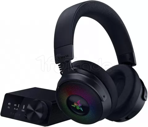 Photo de Casque Micro sans fil Razer Kraken V4 Pro RGB (Noir)
