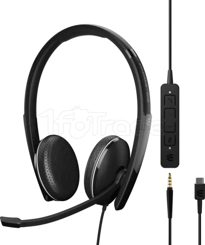 Photo de Casque Micro Sennheiser Epos Adapt SC 165 USB-C (Noir)