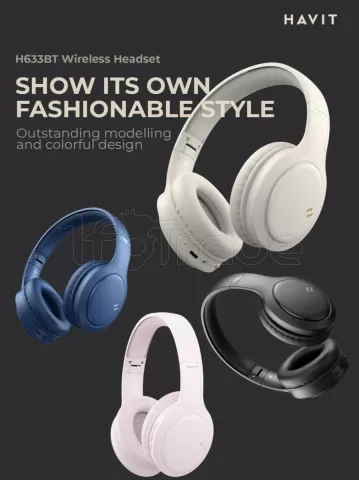 Photo de Casque sans fil Bluetooth Havit H633BT (Noir)