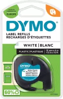 Photo de Cassette de Ruban Dymo LetraTag 12mmx4m (Noir/Blanc)