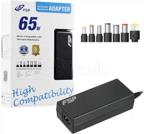 Photo de Chargeur FSP NB pour ordinateur portable 65W - 7 embouts