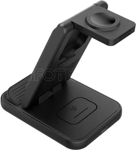 Photo de Chargeur sans fil 3en1 Goobay 15W (Noir)