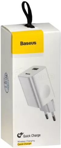 Photo de Chargeur secteur Baseus 1x port USB-A 24W (Blanc)