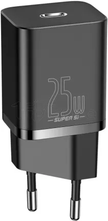 Photo de Chargeur secteur Baseus Super Si Quick charge 1 port USB-C 25W avec câble USB-C (Noir)