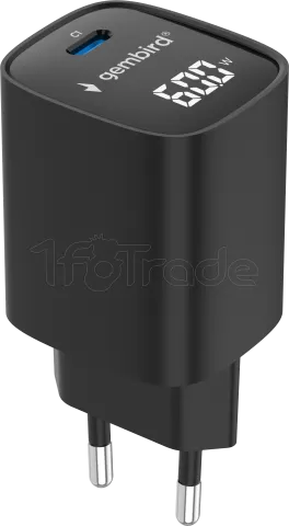 Photo de Chargeur secteur Gembird LCD 1x USB-C 60W (Noir)