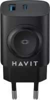 Photo de Chargeur secteur Havit  UC132 - 1x USB-C + 1x USB-A (Noir)