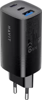 Photo de Chargeur secteur Havit UC20 - 2x USB-C + 1x USB-A 65W (Noir)