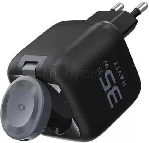 Photo de Chargeur secteur Havit UC253 - 1x USB-A + 1x USB-C 35W avec câble USB-C (Noir)