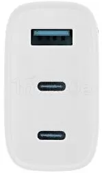 Photo de Chargeur secteur iClick GaN 1x USB-A + 2x USB-C 65W (Blanc)