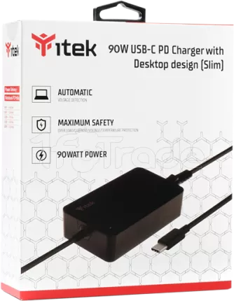 Photo de Chargeur secteur iTek pour ordinateur portable 1x port USB-C - 90W
