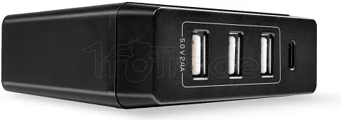 Photo de Chargeur secteur Lindy 3xUSB A & 1x USB C 72W (Noir)