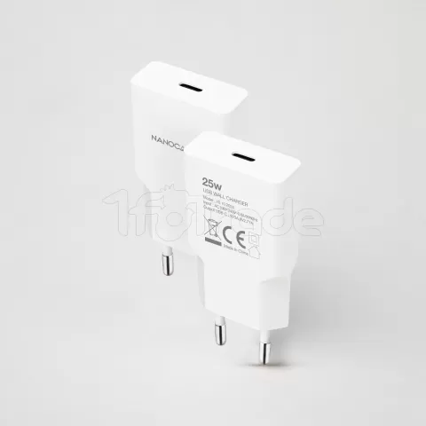 Photo de Chargeur secteur Nanocable 1x USB-C 25W (Blanc)