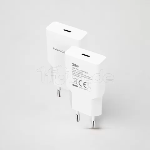 Photo de Chargeur secteur Nanocable 1x USB-C 30W (Blanc)