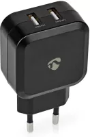 Photo de Chargeur secteur Nedis 2 ports USB-A 24W (Noir)