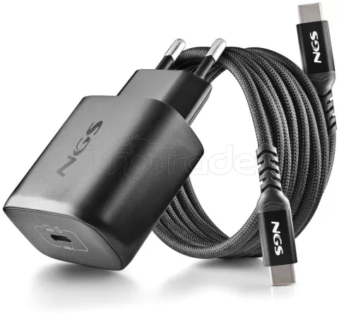 Photo de Chargeur secteur NGS Bud 1x USB-C 45W (Noir)