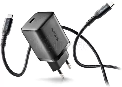 Photo de Chargeur secteur NGS Bud 1x USB-C 65W (Noir)