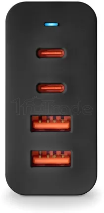 Photo de Chargeur secteur NGS Bud 2x USB-C + 2x USB-A 100W (Noir)