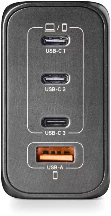 Photo de Chargeur secteur NGS Bud 3x USB-C + 1x USB-A 240W (Noir)