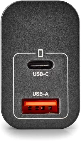 Photo de Chargeur secteur NGS Era 1x USB-C + 1x USB-A 20W (Noir)