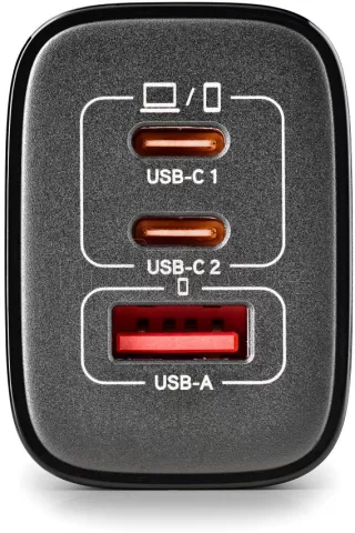 Photo de Chargeur secteur NGS Era 2x USB-C + 1x USB-A 65W (Noir)