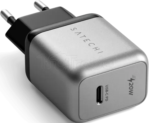 Photo de Chargeur secteur Satechi 1x port USB-C 20W (Gris)