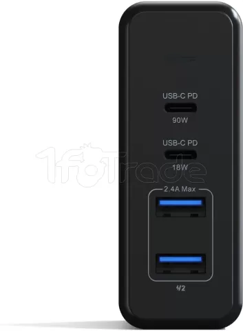 Photo de Chargeur secteur Satechi Pro 2x ports USB-A + 2x ports USB-C 108W (Gris)