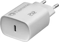 Photo de Chargeur secteur Tiemme 1 port USB-C + Cable USB-C vers Lightning (Blanc)