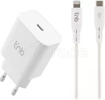 Photo de Chargeur secteur T'nB 1x port USB-C 20W (Blanc)