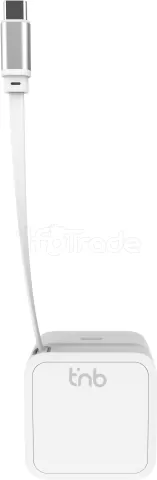 Photo de Chargeur secteur T'nB Tug'n Block 2x USB-C avec câble rétractable 35W (Blanc)