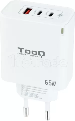 Photo de Chargeur secteur TooQ 1x port USB-A + 2x ports USB-C 65W (Blanc)