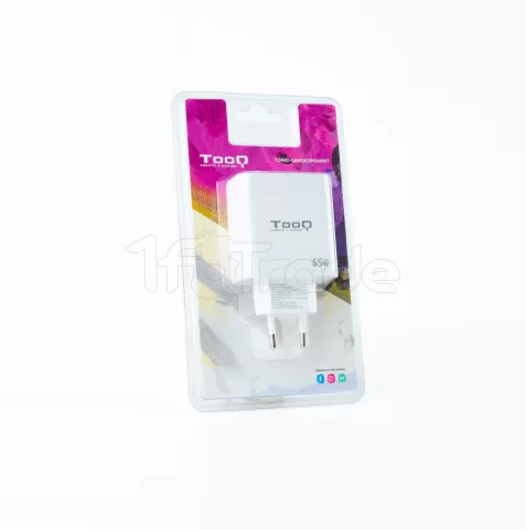 Photo de Chargeur secteur TooQ 1x port USB-A + 2x ports USB-C 65W (Blanc)