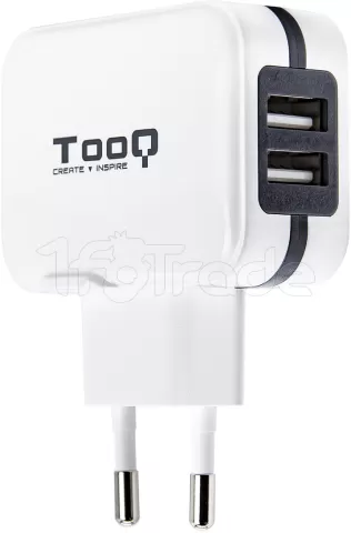 Photo de Chargeur secteur TooQ 2 port USB-A 17W (Blanc)
