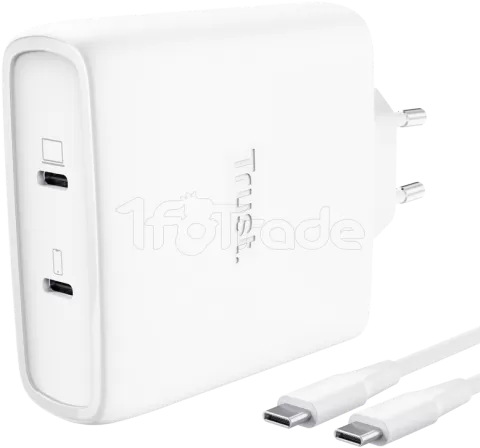 Photo de Chargeur secteur Trust Maxo 2x port USB-C - 100W (Blanc)