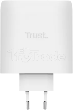 Photo de Chargeur secteur Trust Maxo 2x port USB-C - 100W (Blanc)